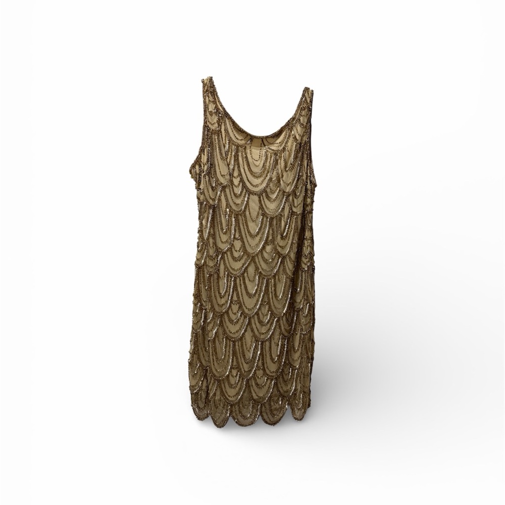 ✨ Pisarro Nights Sequin Gold Cocktail Dress – Size 16 ✨